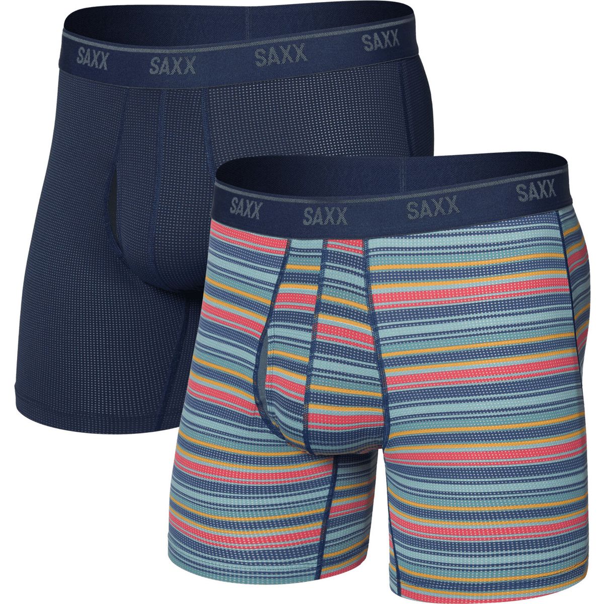 Saxx Quest Quick-dry Mesh Boxer Brief FLY 2PK harvest stripe/maritime (HAM) XXL SXPP2G-HAM-XXL