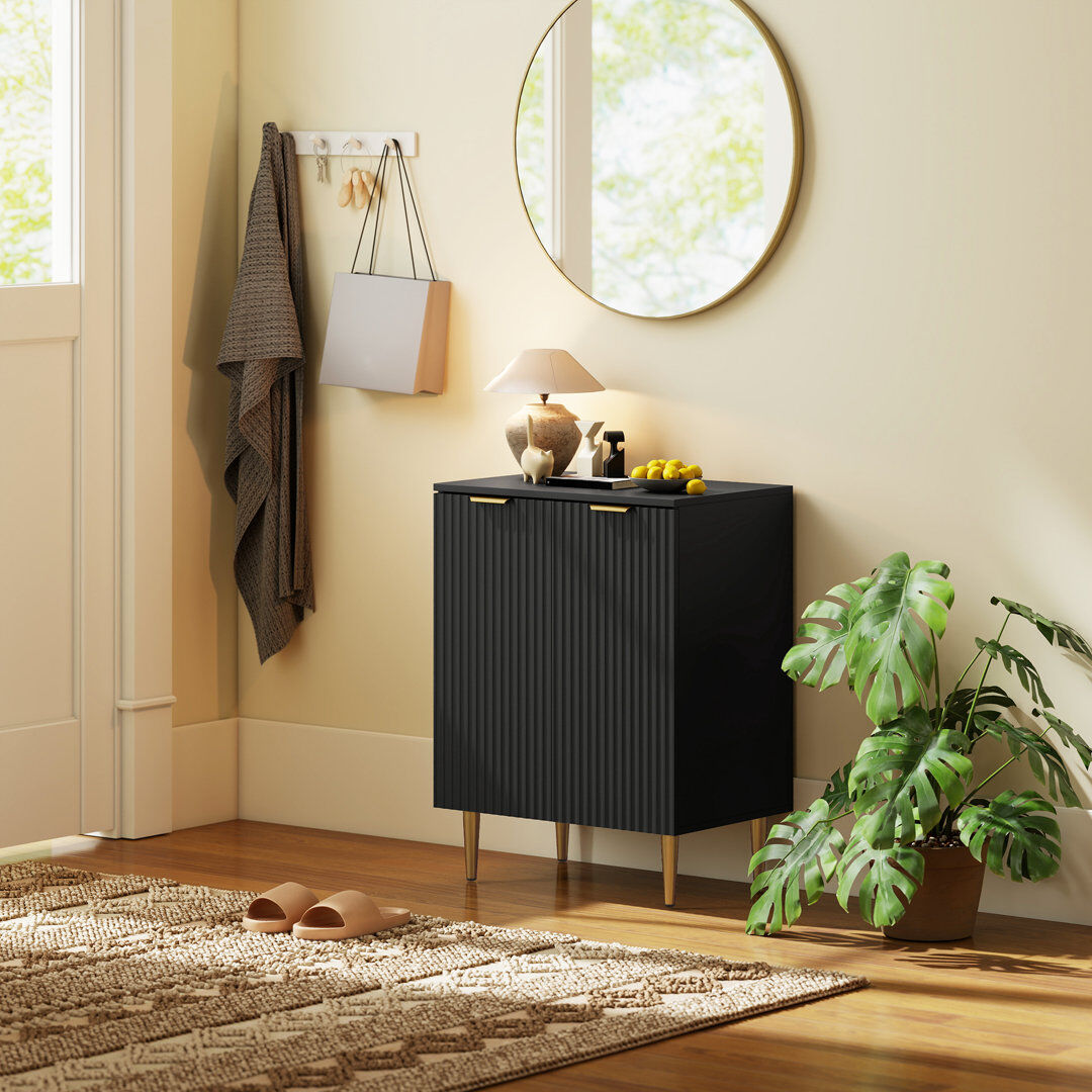 17 Stories 60 cm W Sideboard Black 80cm H X 60cm W X 40cm D