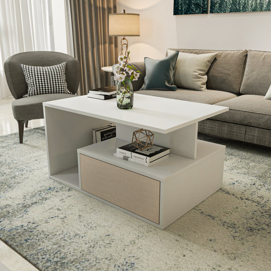 Alpen Home Moyock 90cm W Coffee Table White