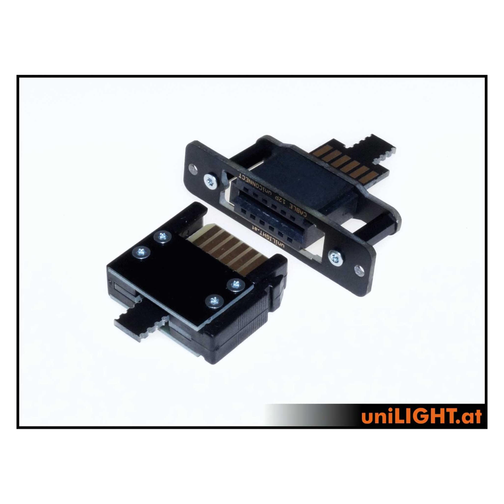 Unilight kabelsteckverbindung cable mit 6 primär en polen für 2 servos, bausatz, 2pcs (CABLE-6P-DIY)