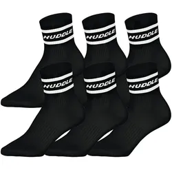 HUDDLE 6pk Short Crew Socks Stripe Unisex Socken