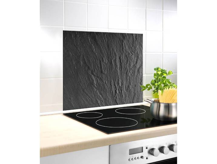 home24 Glazen achterwand Schiefer 60 x 50cm