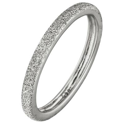 Fingerring JOBO Gr. 54, silber (silber 925), Fingerringe, Damen, 54, Silber 925 (Sterlingsilber), Fingerring, 925 Silber mit Struktur