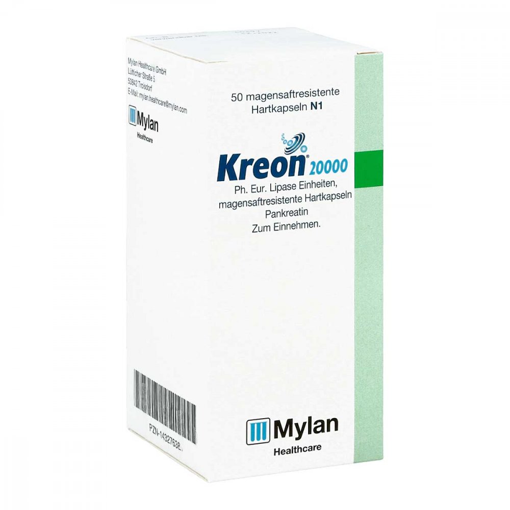 Viatris Healthcare GmbH Kreon 20.000 Ph.eur.lipase Einheiten msr.Hartkaps. 14327638