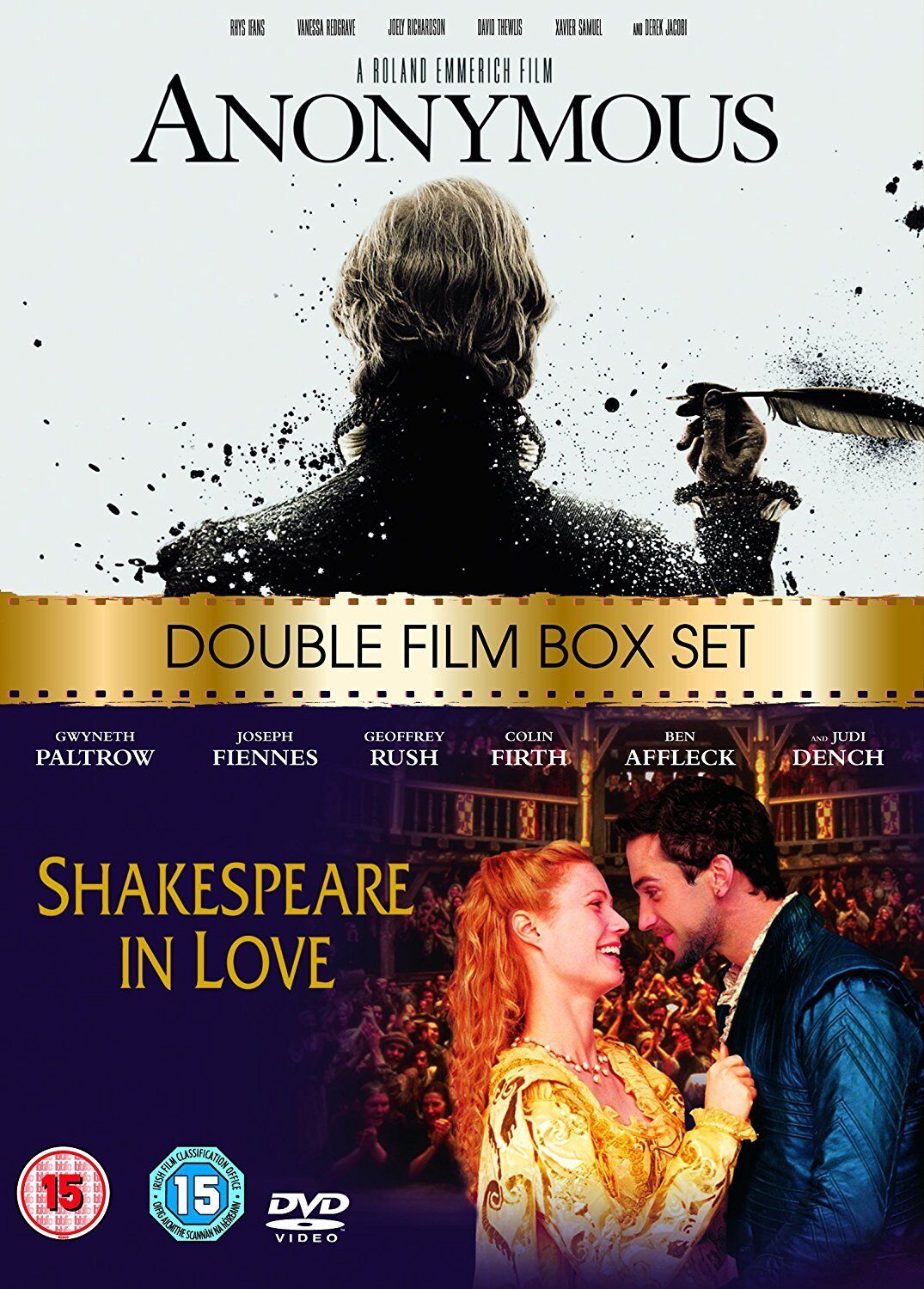 Roland Emmerich - Anonymous (2011) / Shakespeare in Love (1999) - Double Pack [DVD] - Preis vom 10.10.2026 11:48:34 h