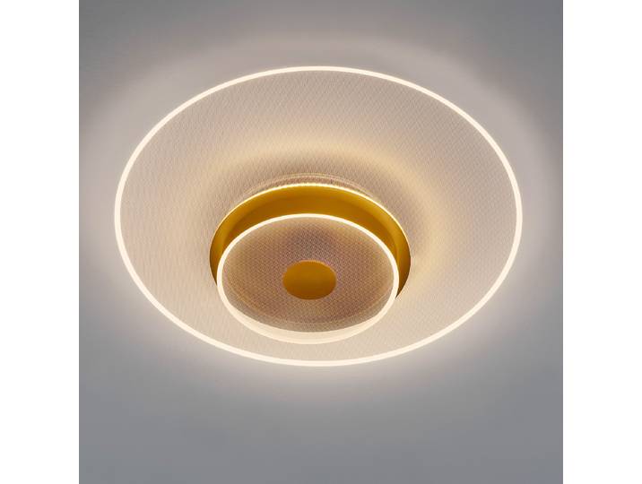 Plafonnier Copo Ø 60cm Doré/Doré aluminium / verre acrylique LED non-remplaçables Module LED