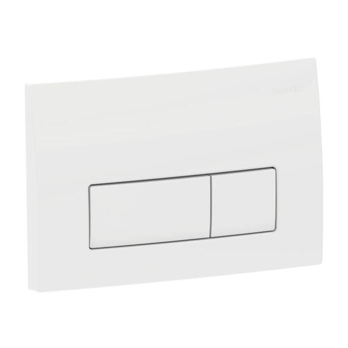 Geberit Delta 50 Square Betätigungsplatte 115105115 weiß-alpin, für 2-Mengen-Spülung