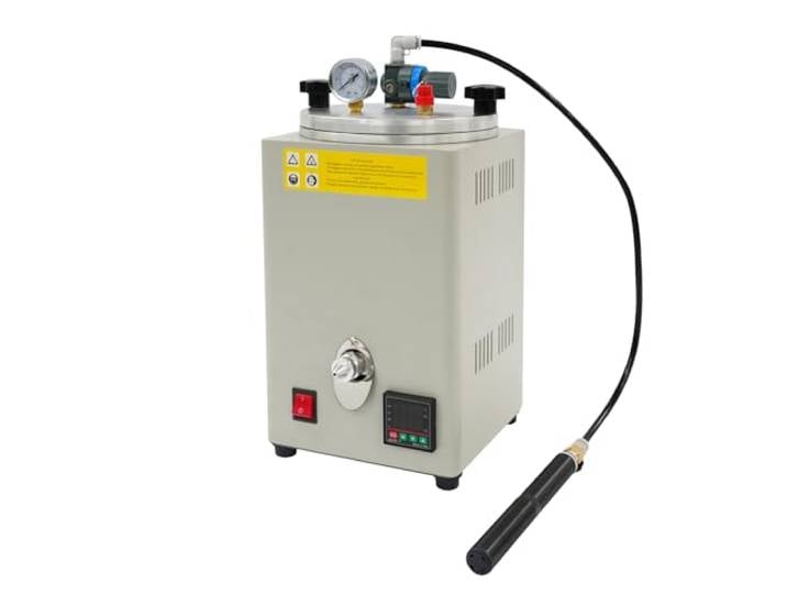 MooBeey 350W Elektrischer Wachsschmelzformmaschine mit Aluminium-Topf, Einstellbare Temperatur Wachsgießmaschine für Schmuck, Wachs-Spritzgussmaschine Luftgepumpte Wachsinjektionsmaschine