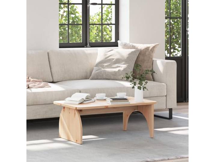 HEFZGDB Couchtisch aus Massivkiefer 80 x 50 x 31 cm Rechteckig Rustikal Wohnzimmertisch Stabiles Möbelstück für Inneneinrichtung