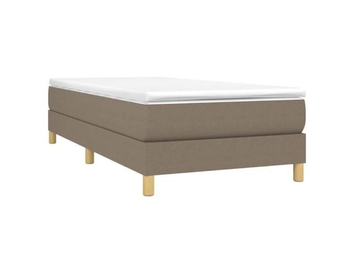 Sommier tapissier - AKOZON - Taupe - 90x200 cm - Lattes contreplaqué - Pieds robustes