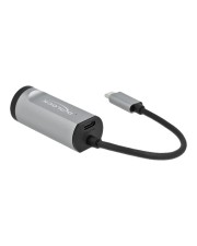 Delock KAB USB-C ST> Gigabit LAN RJ45 BU Power Delivery bis zu 1000Mbps Kabellänge Digital/Daten Netzwerk 0,15 m (64116)