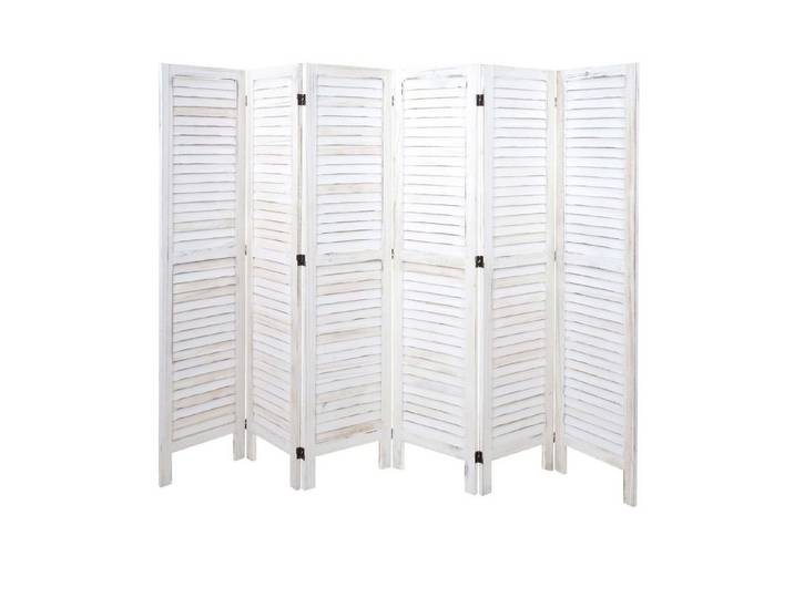 MCW Paravent MCW-G30-240, 6-teiliger Paravent, Fensterladenoptik, Komplett fertig montiert