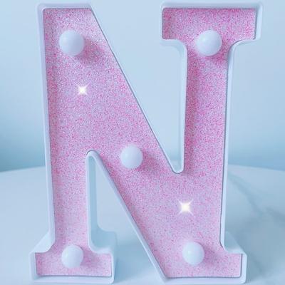 16cm rosa Buchstaben Lichter Dekoration Lichter Urlaub Geburtstag Weihnachtsdekoration Lichter