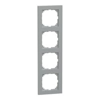 Rahmen vierfach, Typ MEG4040-3660, aus Thermoplast, matt, Schutzart IP20, Klemmbefestigung aluminium, Retail