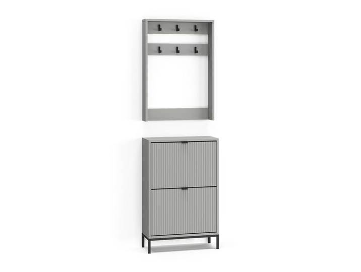 Vestiaire Eliza 60x92cm Set 2 pièces Gris Vicco 58595