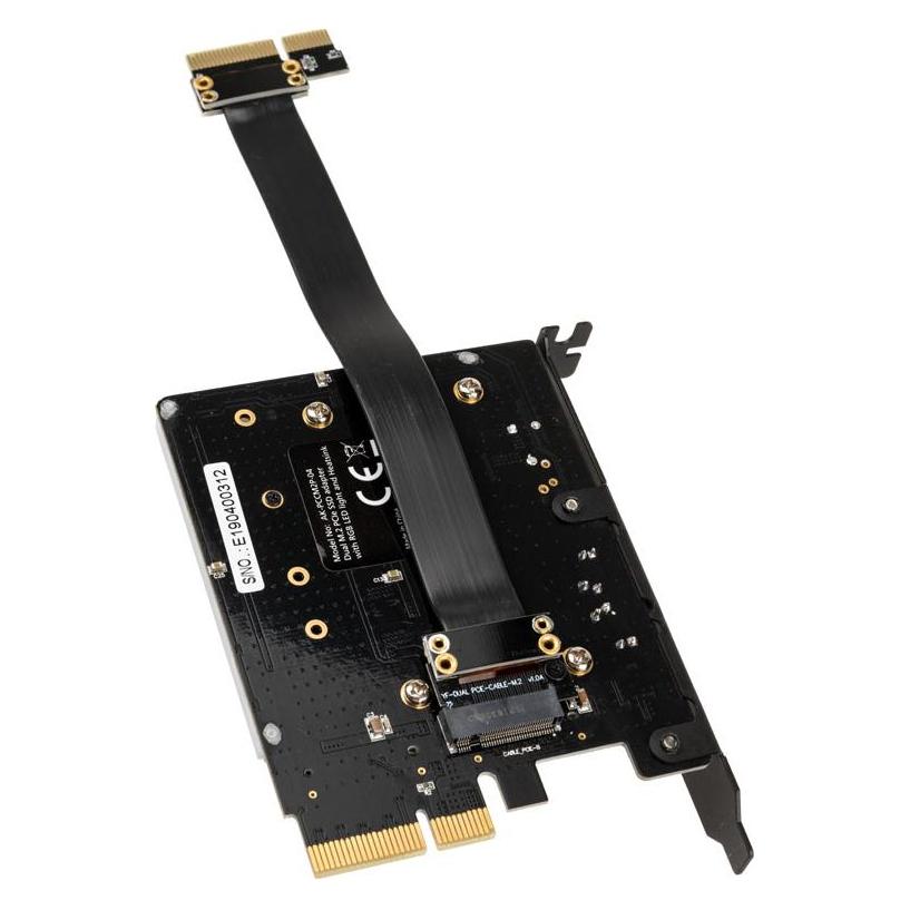 Akasa AK-PCCM2P-04 - PCIe - M.2 - Schwarz - Passiv (RGB) (AK-PCCM2P-04)