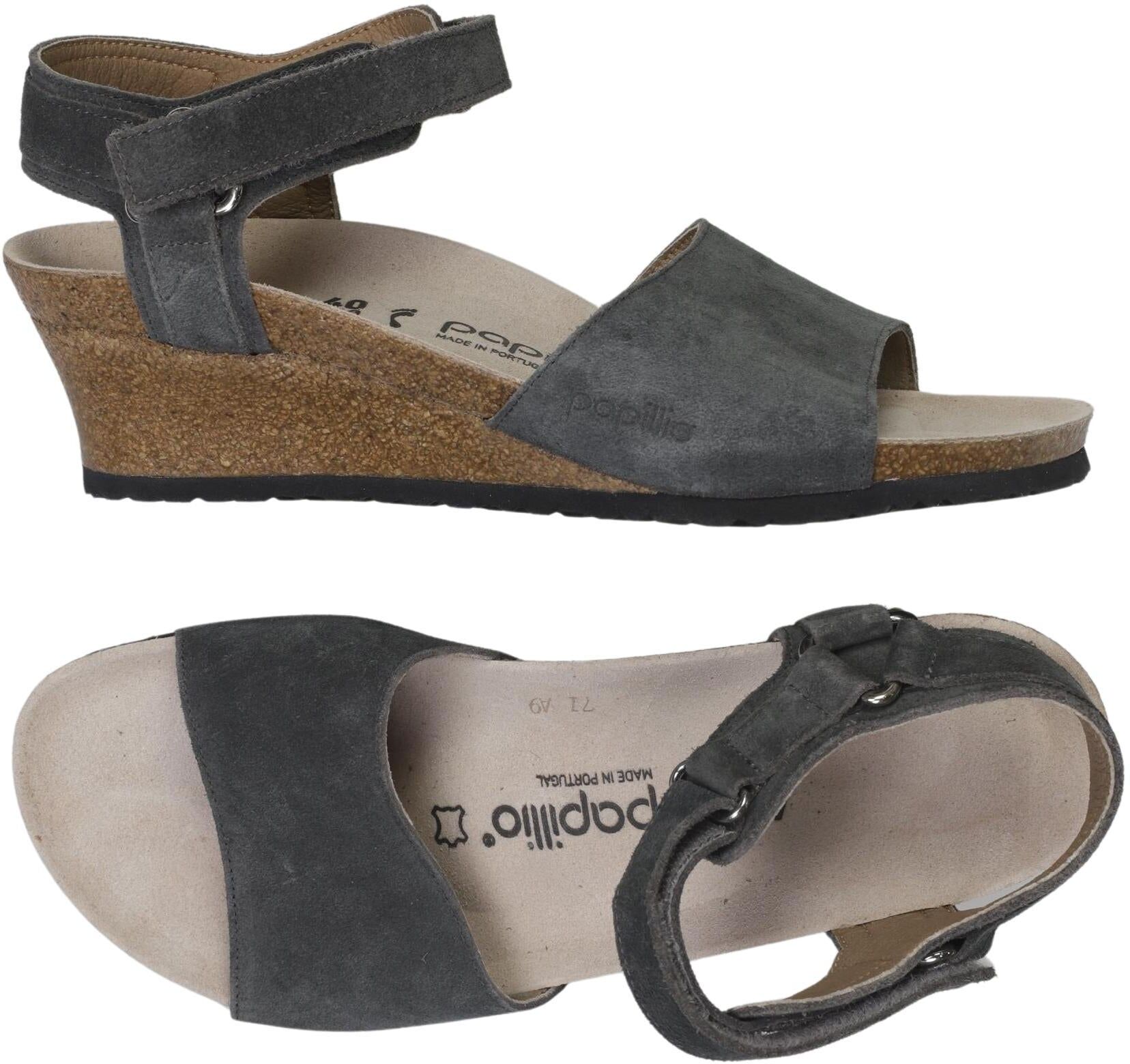 Papillio by Birkenstock Damen Sandalen, Grau, Gr. EU 40, Leder - Second Hand