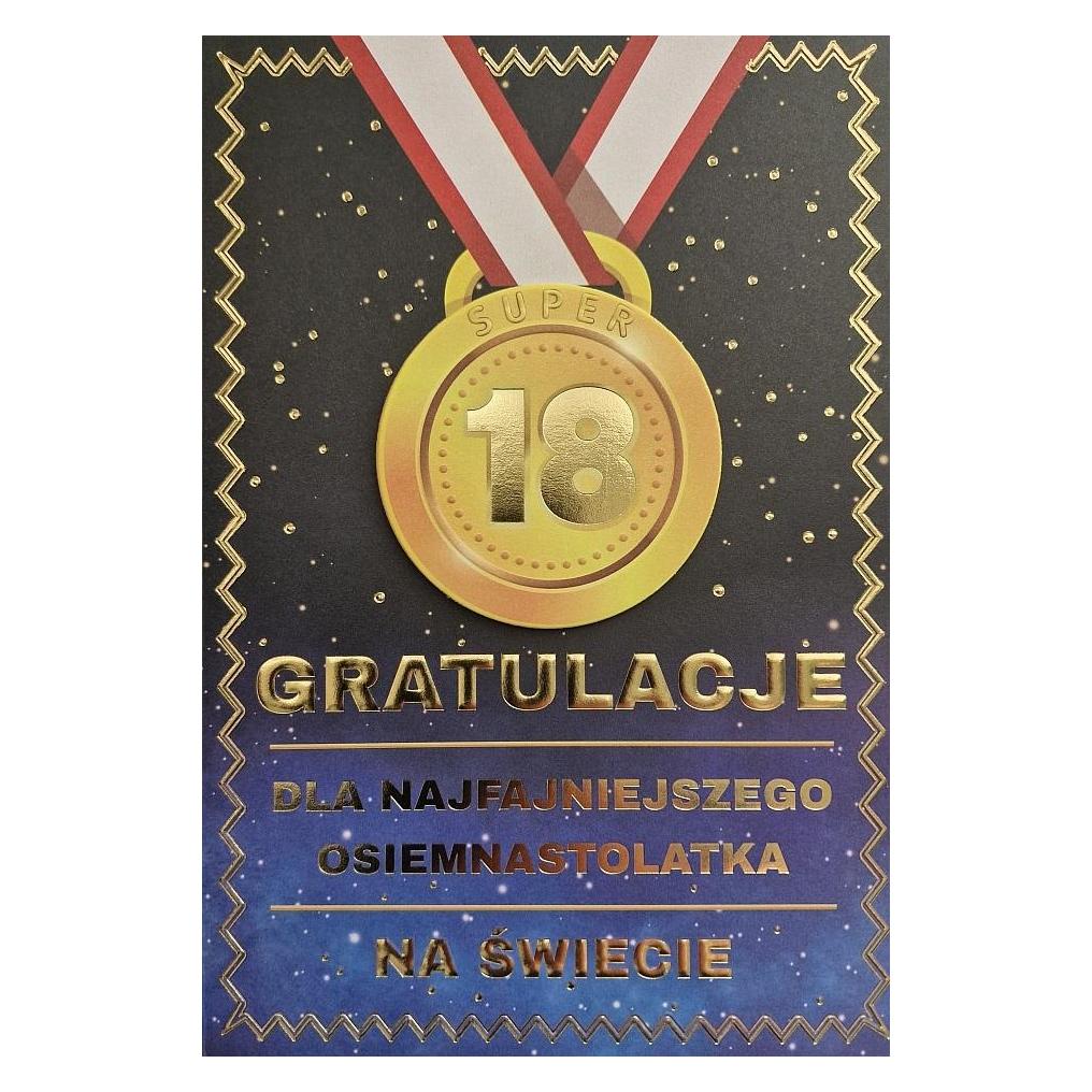 Teka Geburtstagskarte 18 Herrenmedaille (47994293)