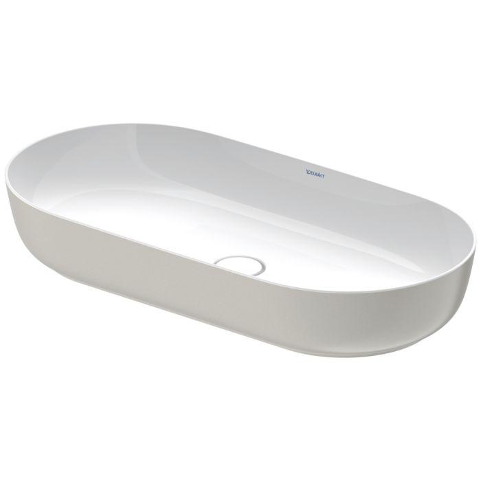 Duravit Luv Aufsatzwaschtisch 0379802300 weiß/Grau Seidenmatt, 80x40cm, geschliffen