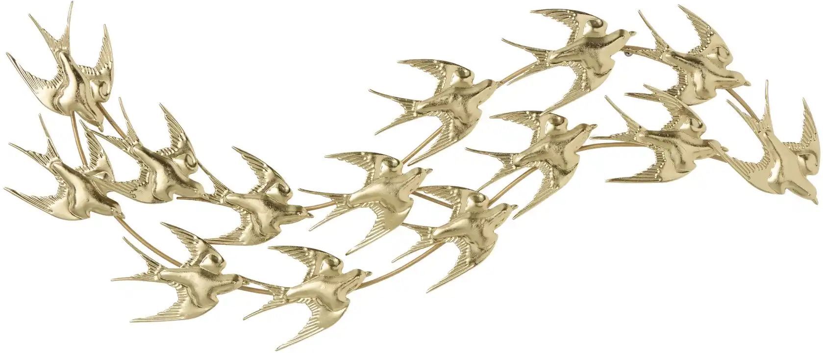 HOME STORY Wanddekoration Schwalbe   ¦ gold ¦ Metall,Eisen ¦ Maße (cm): B: 37,5
