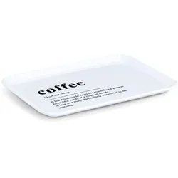 Tablett Coffee 30,5 x 22 cm Kunststoff Weiß