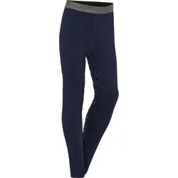 Equipage Kinder Reitleggings Maggie navy mit Silber Glitzer Bund , Größe: 140
