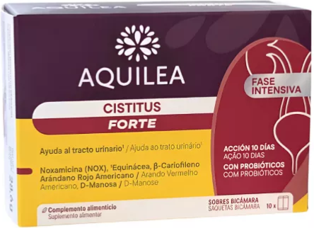 Aquilea Cistitus Forte Suplemento Para o Trato Urinário 10Saquetas