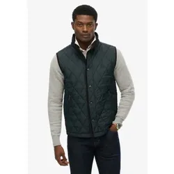 Superdry für Herren. M5012273A Steppweste navy (L), Lässig, Recyceltes Polyester, Nachhaltig, Marine