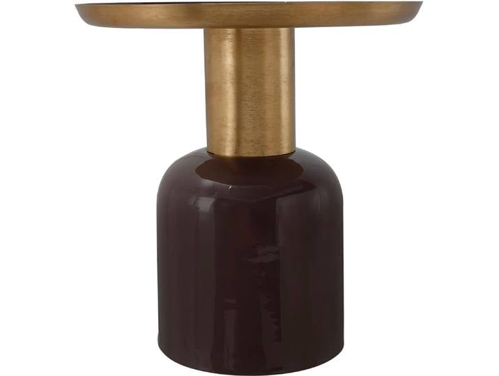 Beistelltisch, Eisen, Dunkellila & Gold, 40,5×40,5×42,5 cm, Modern, Kayoom