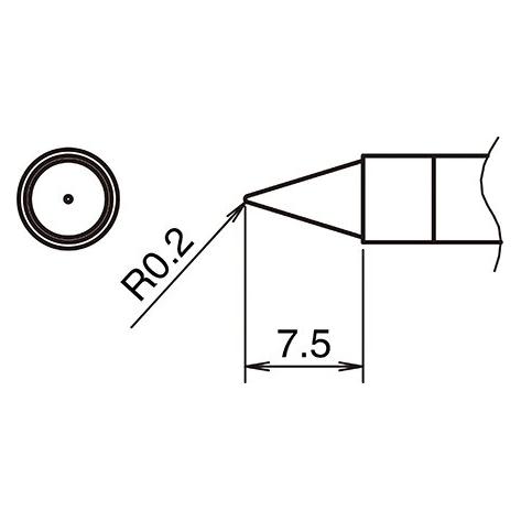 Hakko Aktiv-Lötspitze Format 0.2B (Lötspitze) (T39-B02)