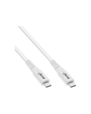 InLine USB4 Kabel USB-C Stecker/Stecker PD 240W 8K60Hz TPE weiß 1m Strom/Netzteil 1 m (35901W)