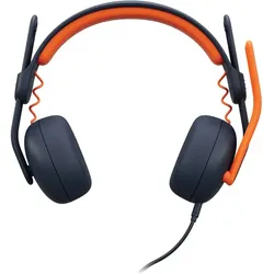 Logitech Zone Learn Kopfhörer Kabelgebunden Kopfband Ausbildung Blau, Orange