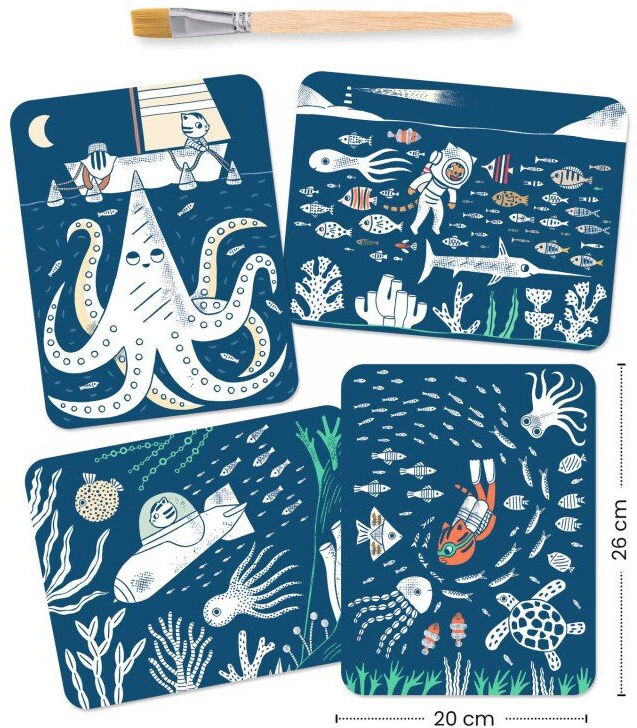 Pochette Peinture magique à révéler : Dans l'océan - Djeco