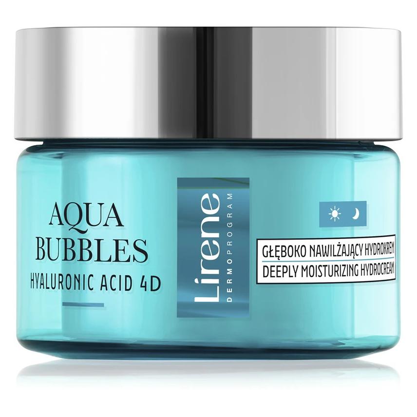 Lirene Aqua Bubbles Hyaluronic Acid 4D Deeply Moisturizing Hydrocream For All Skin Types 50Ml (50 ml, 24h Creme) (5900717769311)