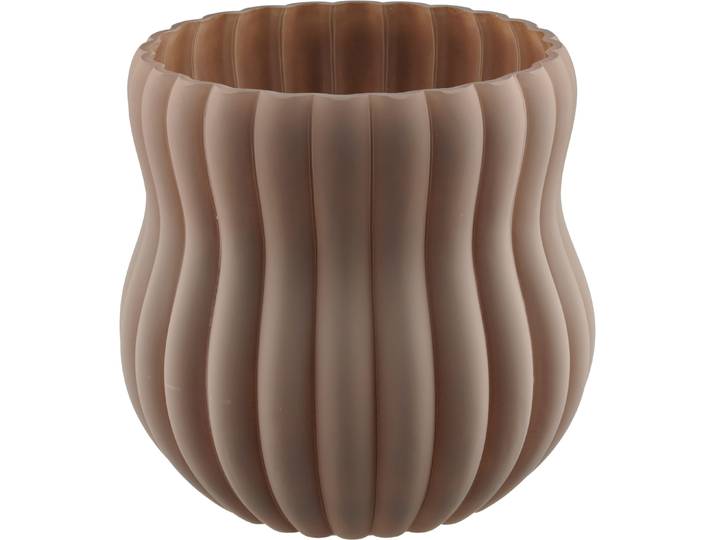 Tischvase GOODPRODUCT Vase , braun, H:19,5cm Ø:19cm, Glas, Vasen, Tischvase, mit matter Oberfläche