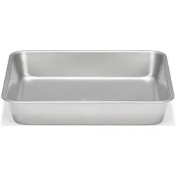 Patisse Quadratische Backform 22 x 4 cm aus silbernem Stahl, Backform, Silber