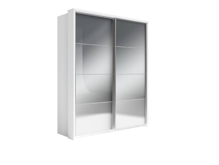 Compleo Kleiderschrank ARTI 17 Moderner Schwebetürenschrank mit drei Kleiderbügeln Breite 180 cm