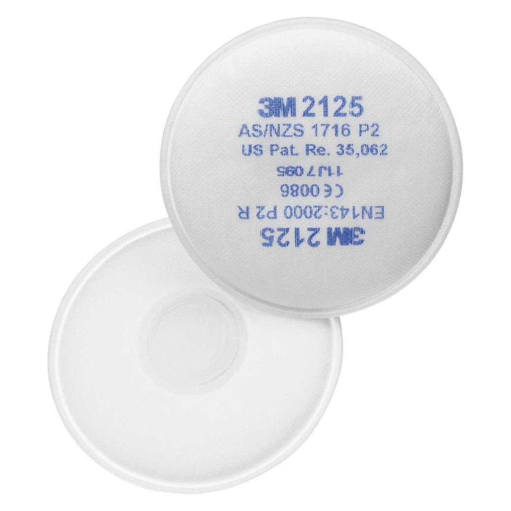 3M Particulates Filter for use with 6000 Series Respirator, 7000 Series Respirator 2125 (P2, P2 R, 20x) (2125)