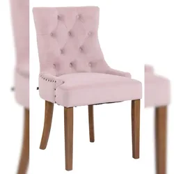 CLP Esszimmerstuhl Aberdeen Samt pink/antik-hell