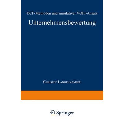 Unternehmensbewertung, Taschenbuch von Christof Langenkämper, Deutscher Universitätsverlag, 978-3-8244-7068-6