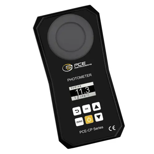 PCE Instruments Photometer PCE-CP 21 bis zu 7 Parameter |pH |Alkalinität |Chlor |Cyanursäure |Brom |Eisen|Jod |Speicher