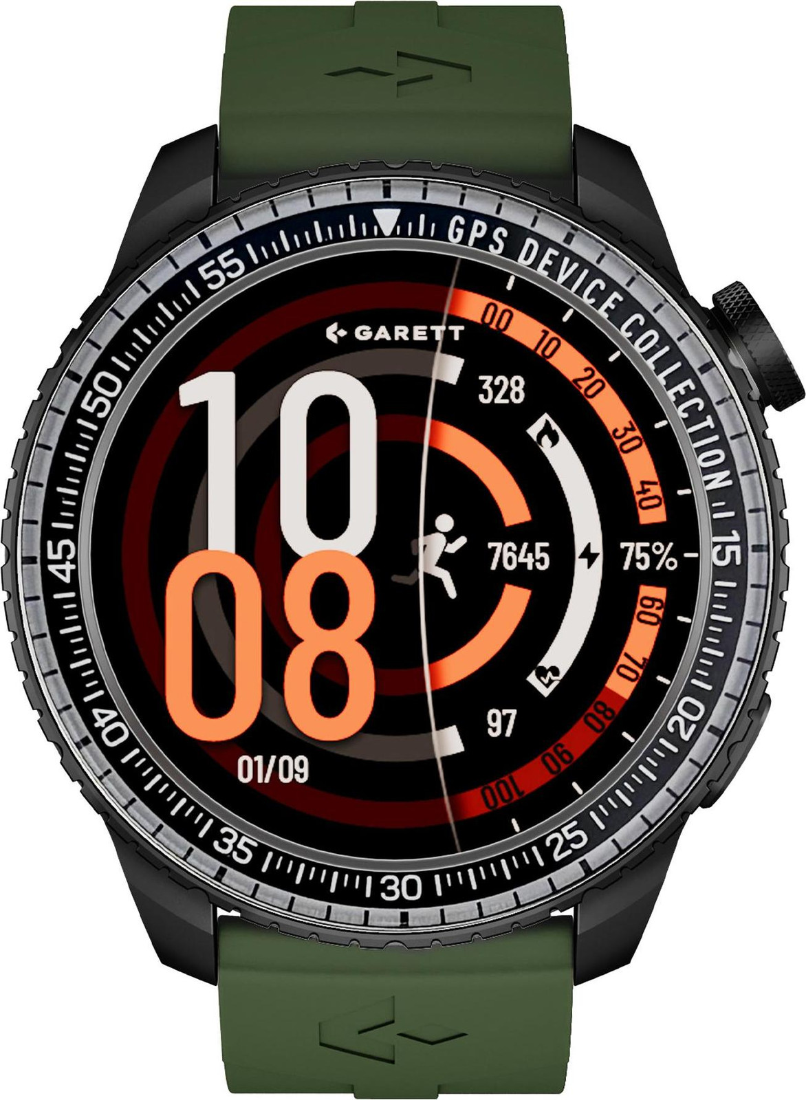 Garrett Compass GPS smartwatch zwart van Garett Electronics
