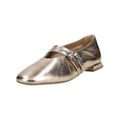 Ballerina HÖGL "Högl Ballerinas Leder", Damen, Gr. 38, gold (bronze), Leder, Schuhe Ballerina