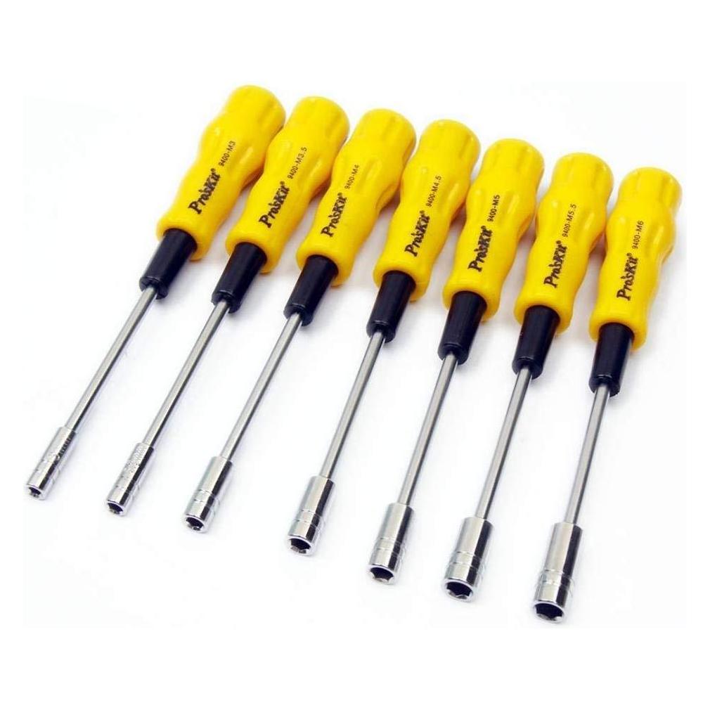 Prokits Pro'sKit Elektronik-Sechskant-Schraubendreher-Set - 7-teilig - 3 mm bis 6 mm (1PK-9402)