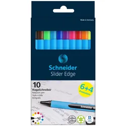 Schneider Slider Edge Kugelschreiber farbsortiert 1.0 mm Schreibfarbe: Mehrfarbig, 6 St. + GRATIS 4 St.