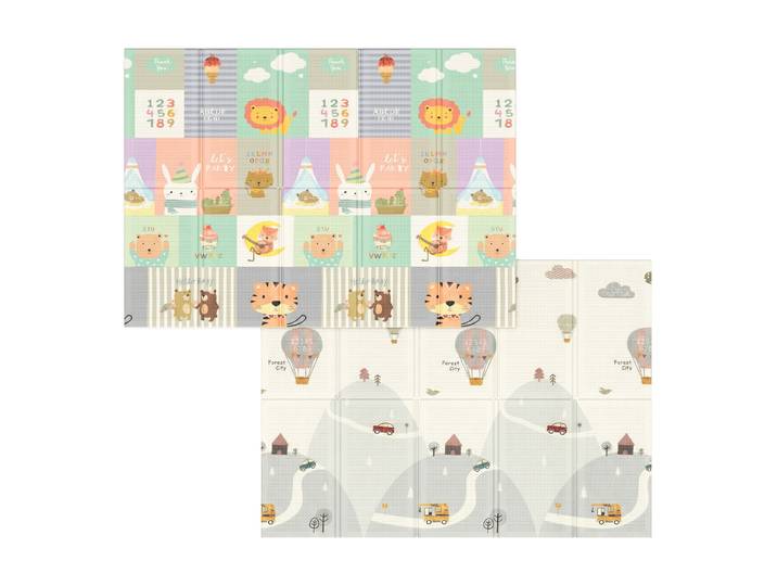 Krabbeldecke faltbar Hügel und Tiere