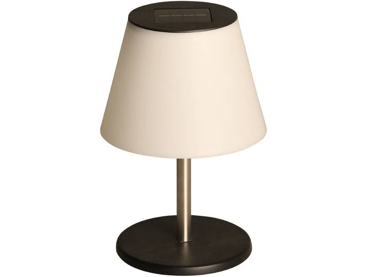 Aussen-Tischleuchte LUXFORM Solar-Tischlampe - Maspalomas - LED - 15 Lumen , schwarz-weiss (weiß, schwarz), 1 Stk., Leuchten, Aussen-Tischleuchte, Solarbetrieben