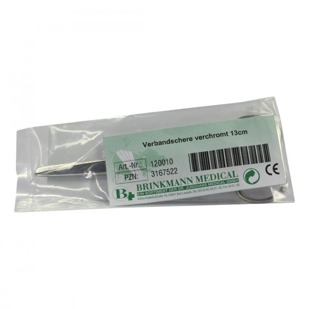 Brinkmann Medical ein Unternehmen der Dr. Junghans Verbandschere verchromt 13 cm 03167522