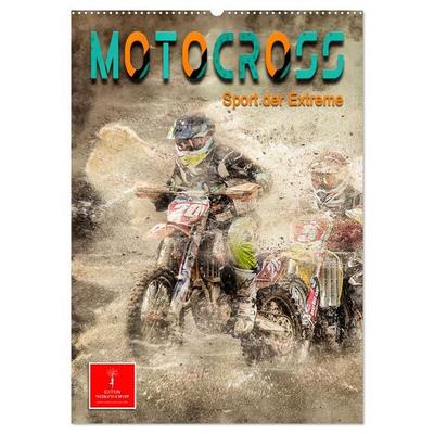 Motocross - Sport der Extreme (Wandkalender 2027 DIN A2 hoch), CALVENDO Monatskalender