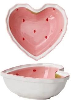 Uplifted Finds Cute Strawberry Ceramic Ramen Bowl With Matching Spoon bowl